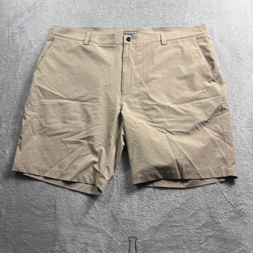 Peter Millar Crown‎ Sport Mens Khaki Performance Golf Shorts Size 42 MS18EP01